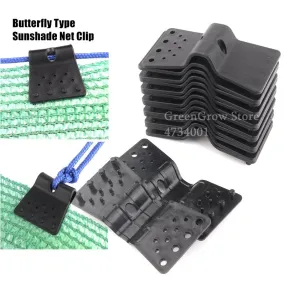10~100pcs Sun Shade Net Clips Butterfly Type Greenhouse Film Clip Garden Agriculture Tools Anti-hail Net Hook Instant Grommet