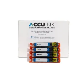 AccuInk All Black Cartridge Set - Canon Pixma ix6820 CMYK Slots