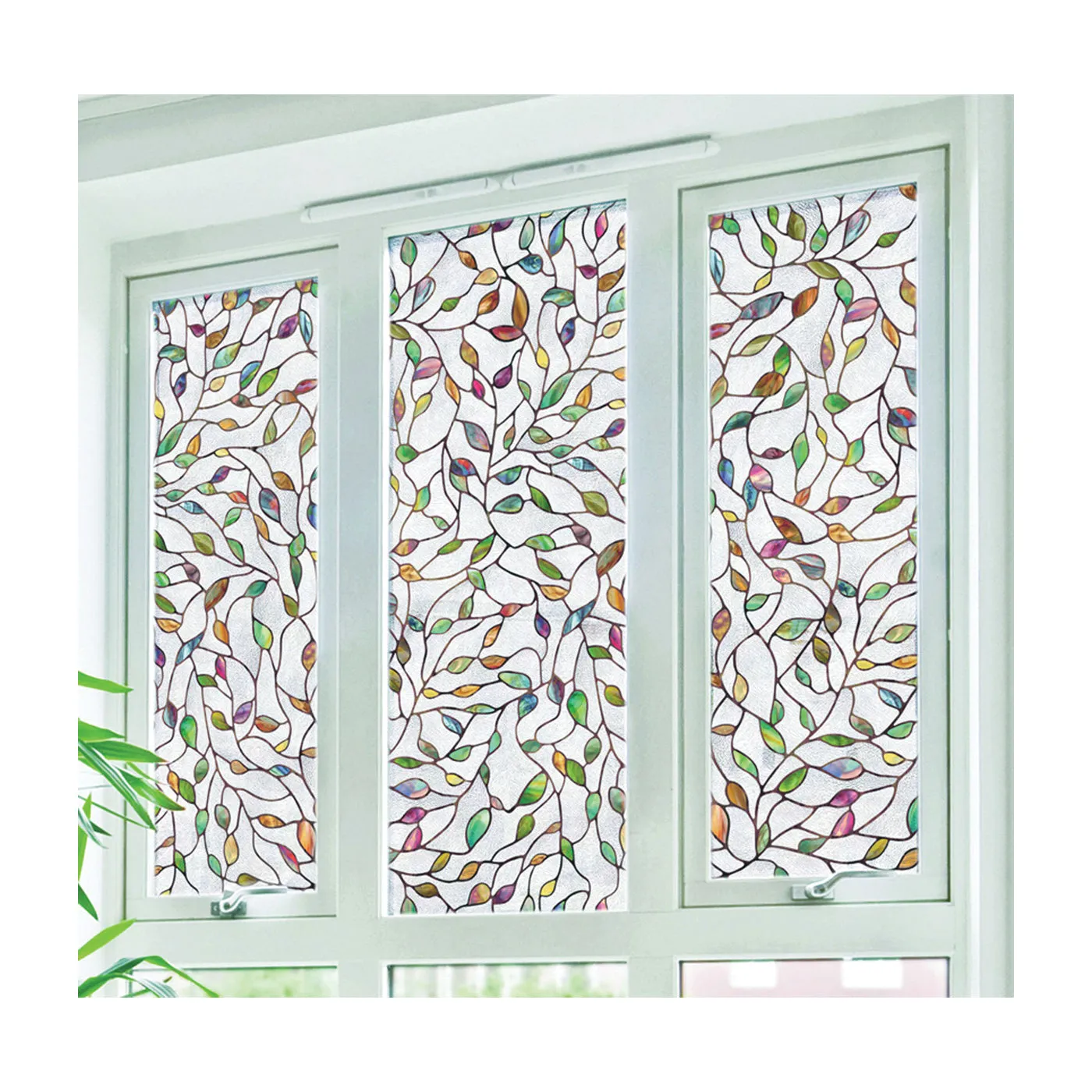 ARTSCAPE 02-3021 Window Film, 36 in L, 24 in W, New Leaf Pattern