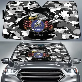 Bald Eagle American Flag Black White Camo Pattern Printed Car Sun Shades Cover Auto Windshield Coolspod