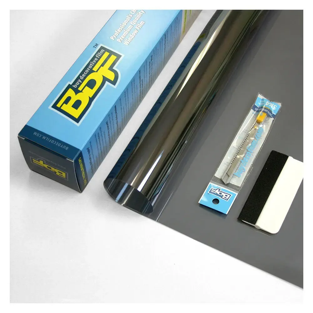BDF S4MB20 Window Film Security and Daytime Privacy 4 Mil Black 20 (Dark)