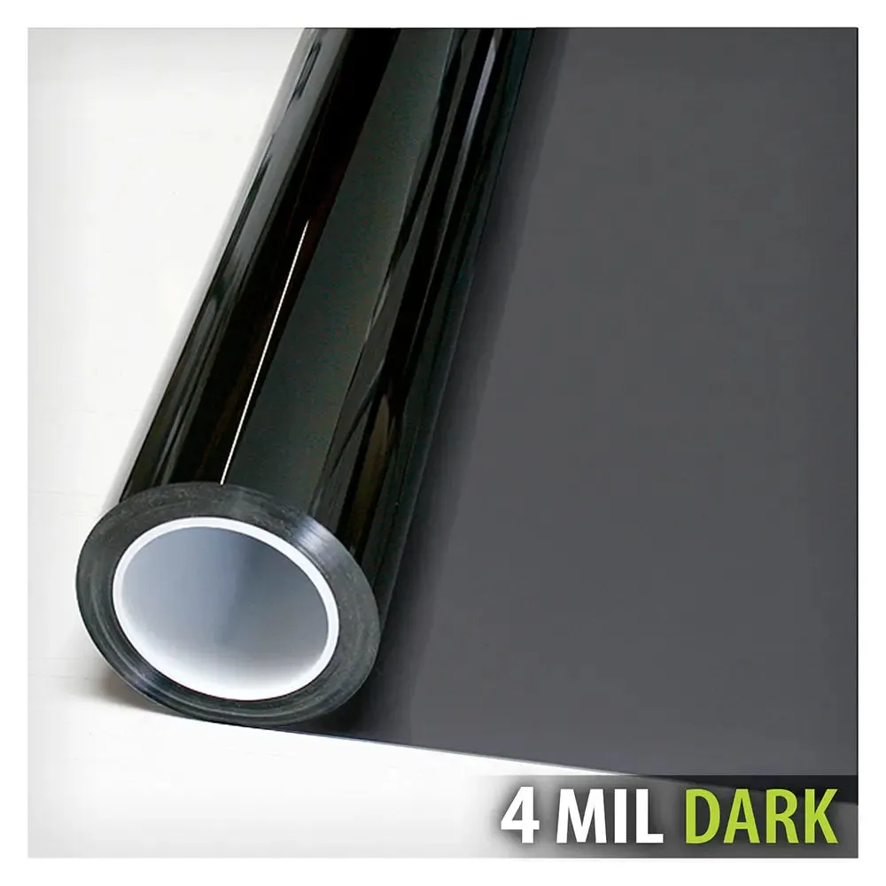 BDF S4MB20 Window Film Security and Daytime Privacy 4 Mil Black 20 (Dark)