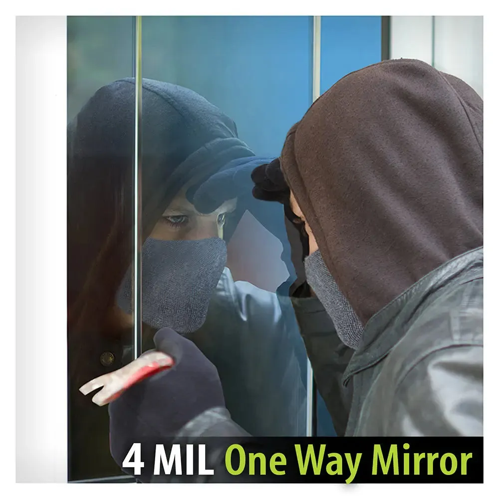 BDF S4MS15 Window Film Security and Daytime Privacy 4 Mil Silver (Dark)