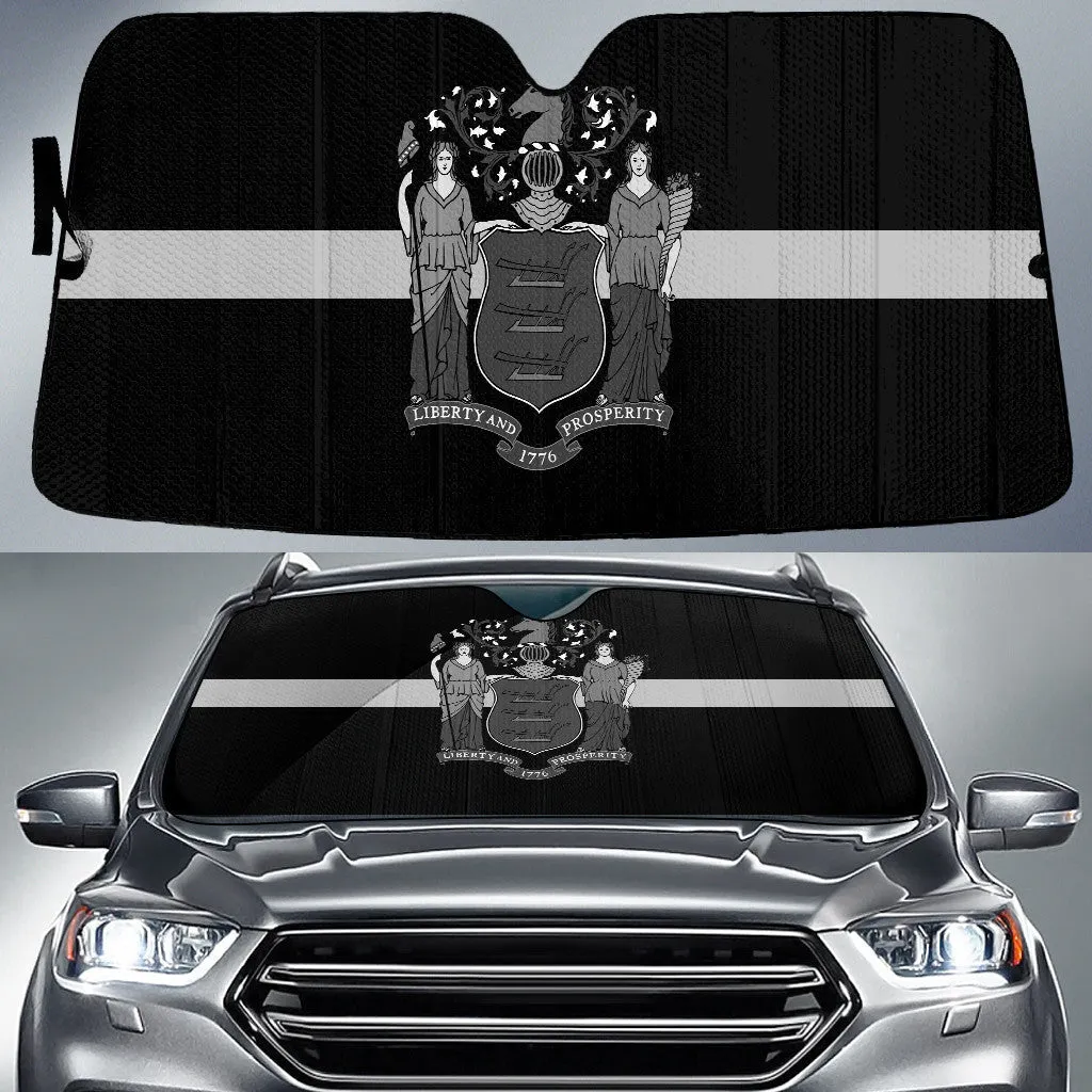Black Line White Liberty And Prosperity Printed Car Sun Shades Cover Auto Windshield Coolspod