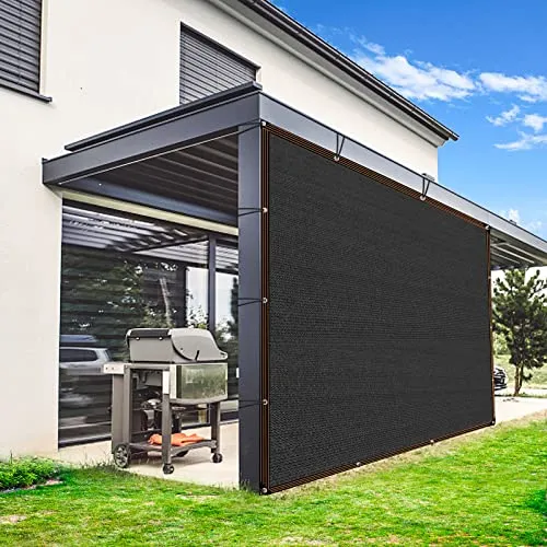 Black Shade Cloth,90% Durable Mesh Tarp with Grommets, Resistant Garden Sun Shade Netting, Shading Antifreezing for Pergola Greenhouse Plants Growing Chicken Coop Shade Cover