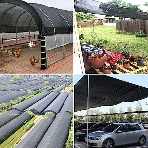 Black Shade Cloth,90% Durable Mesh Tarp with Grommets, Resistant Garden Sun Shade Netting, Shading Antifreezing for Pergola Greenhouse Plants Growing Chicken Coop Shade Cover