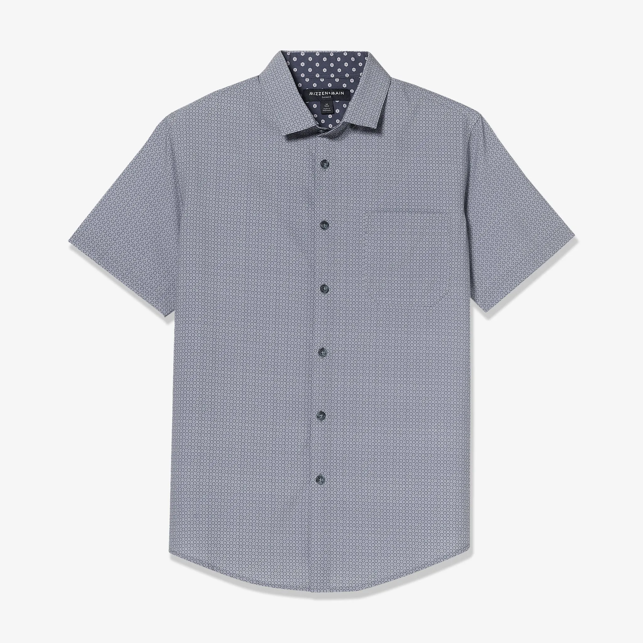 Blue Circle Mini Stripe Print