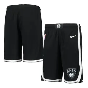 Brooklyn Nets Nike Youth 2020/21 Swingman Performance Shorts - Icon Edition - Black