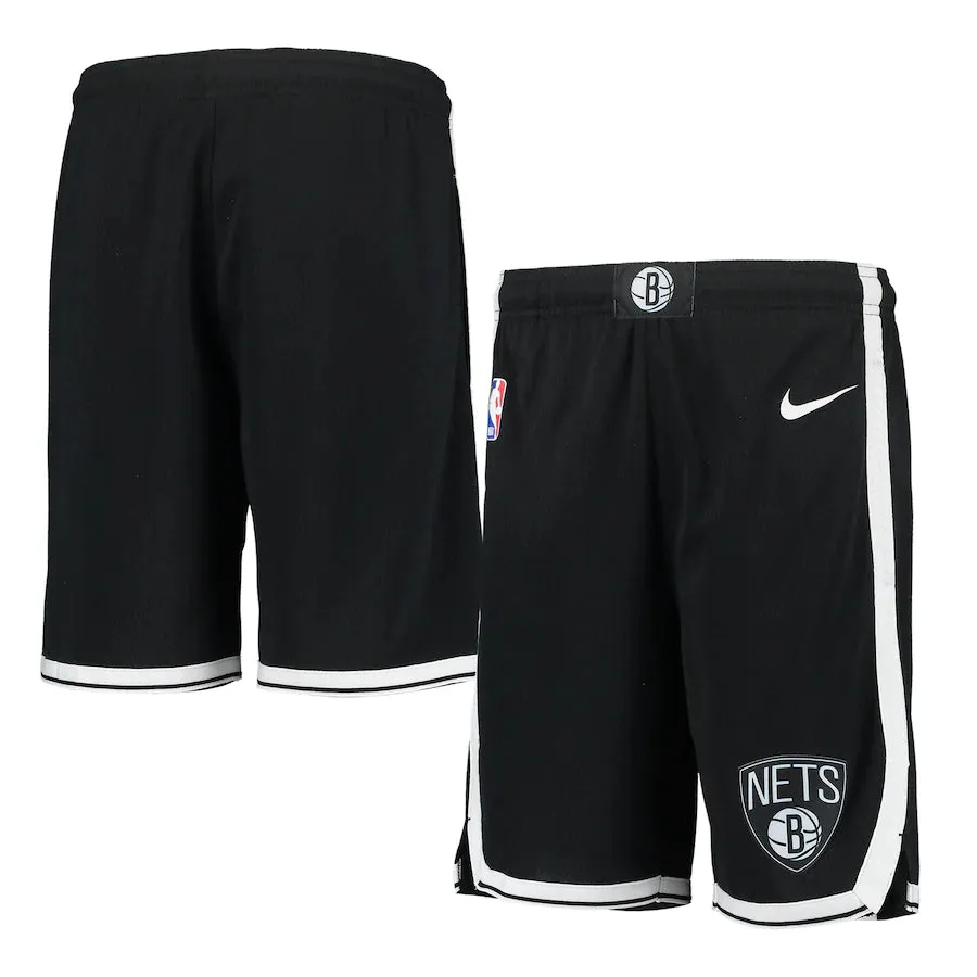 Brooklyn Nets Nike Youth 2020/21 Swingman Performance Shorts - Icon Edition - Black