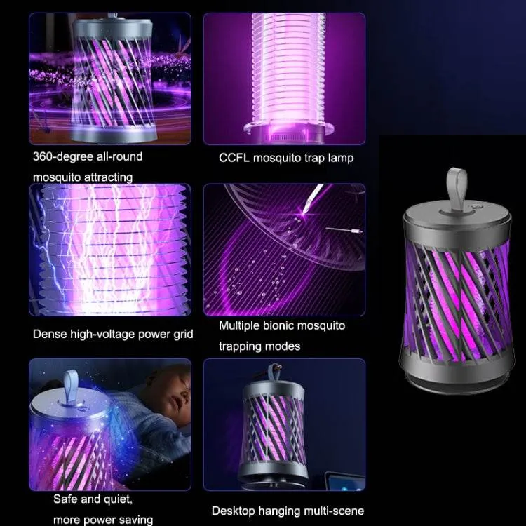 C16 USB Night Light Mosquito Trap - Silent Electric Insect Zapper