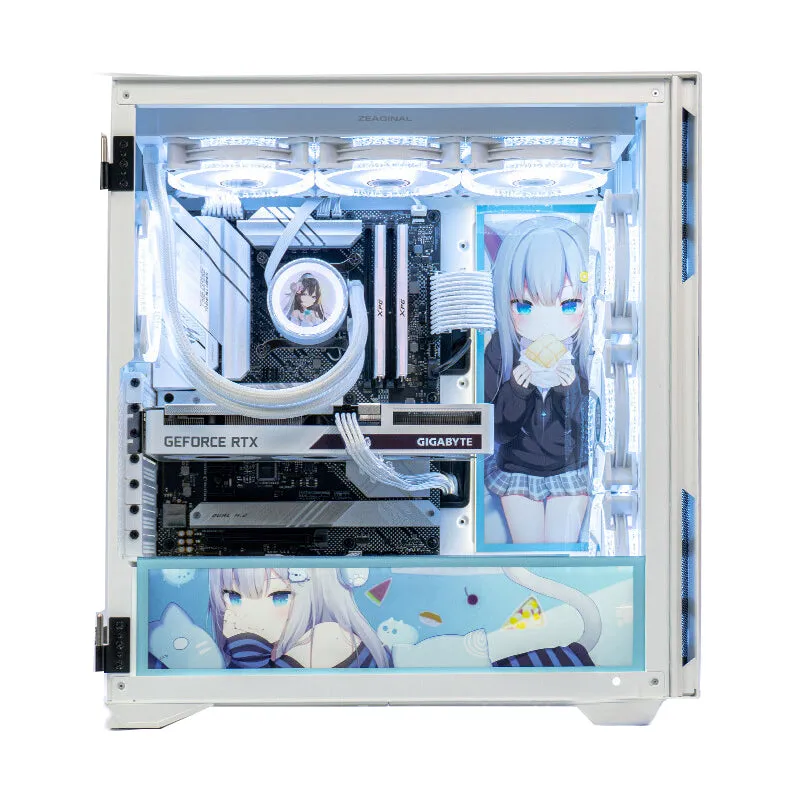 Case Aigo YOGO K1 Custom Nachoneko, Mid Tower, white/pattern