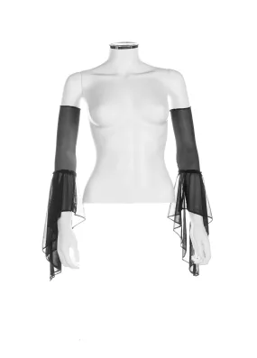 Chiffon arm crop stretch renaissance