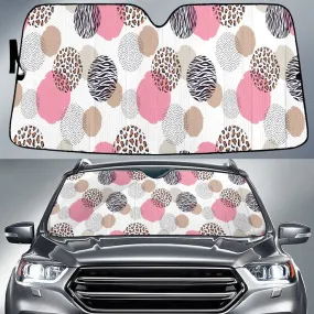 Chromatic Ancient Zebra And Leopard Pattern Geometric Car Sun Shades Cover Auto Windshield Coolspod