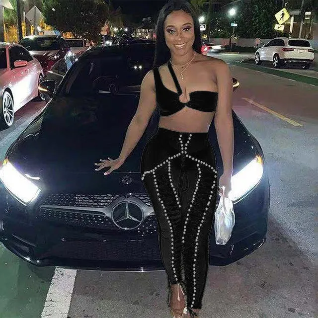 Diva Lace Up Mesh Pants