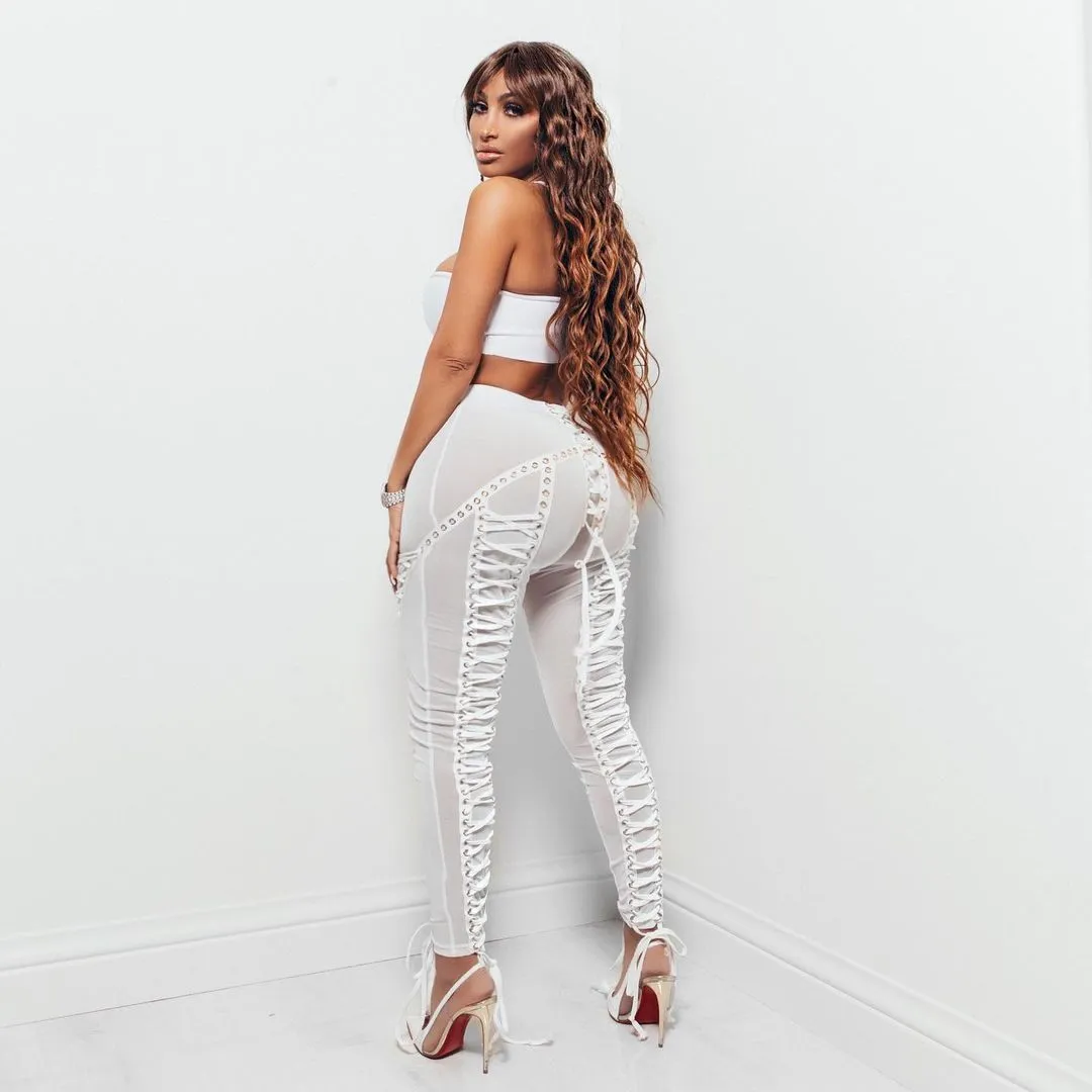 Diva Lace Up Mesh Pants