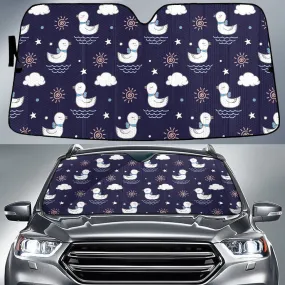 Femal White Duck Under The Sun Navy Car Sun Shades Cover Auto Windshield Coolspod