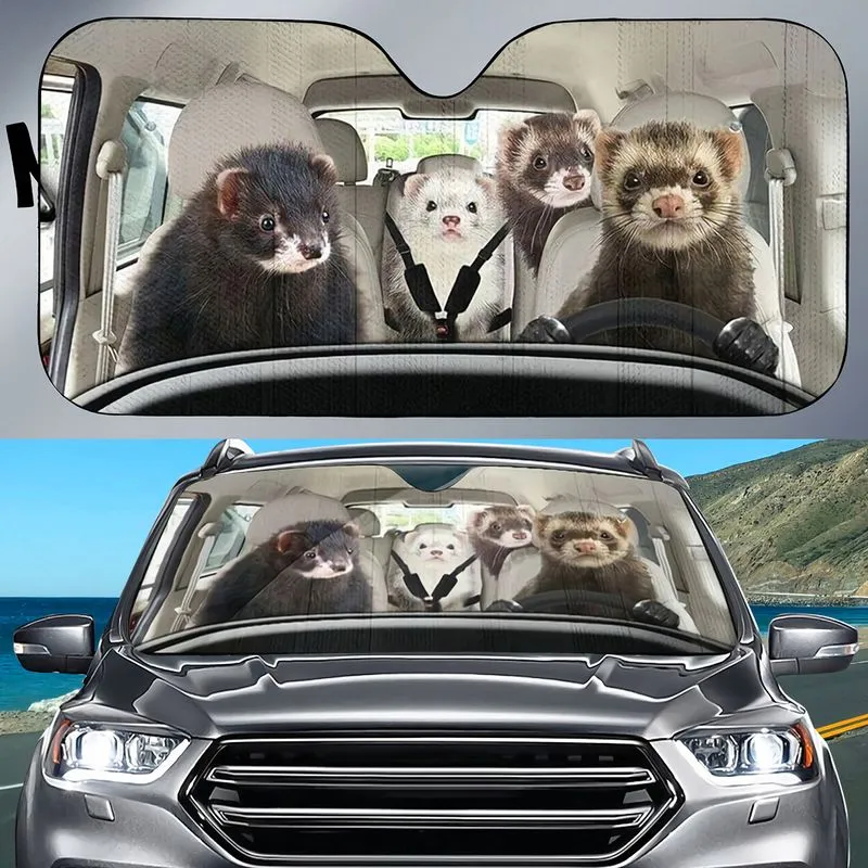 Ferret CAR All Over Printed 3D Sun Shade