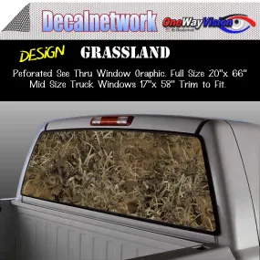 Grassland camo Window Graphic Perforated rear window film truck Suv glass