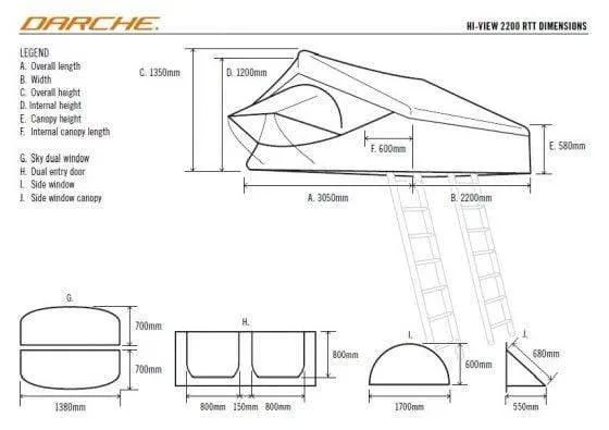 HI VIEW 2200 ROOF TOP TENT