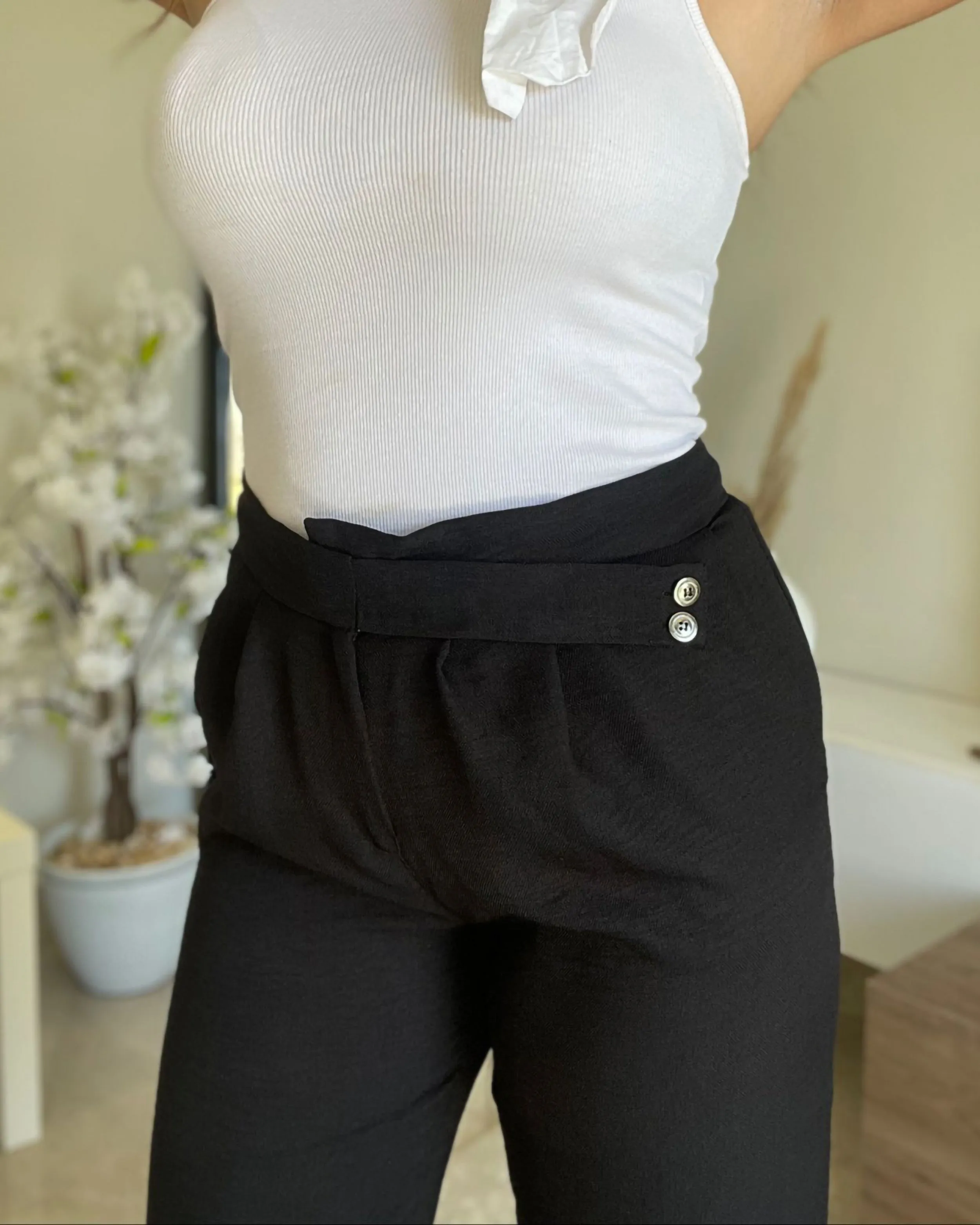 High Waist Linen Pants