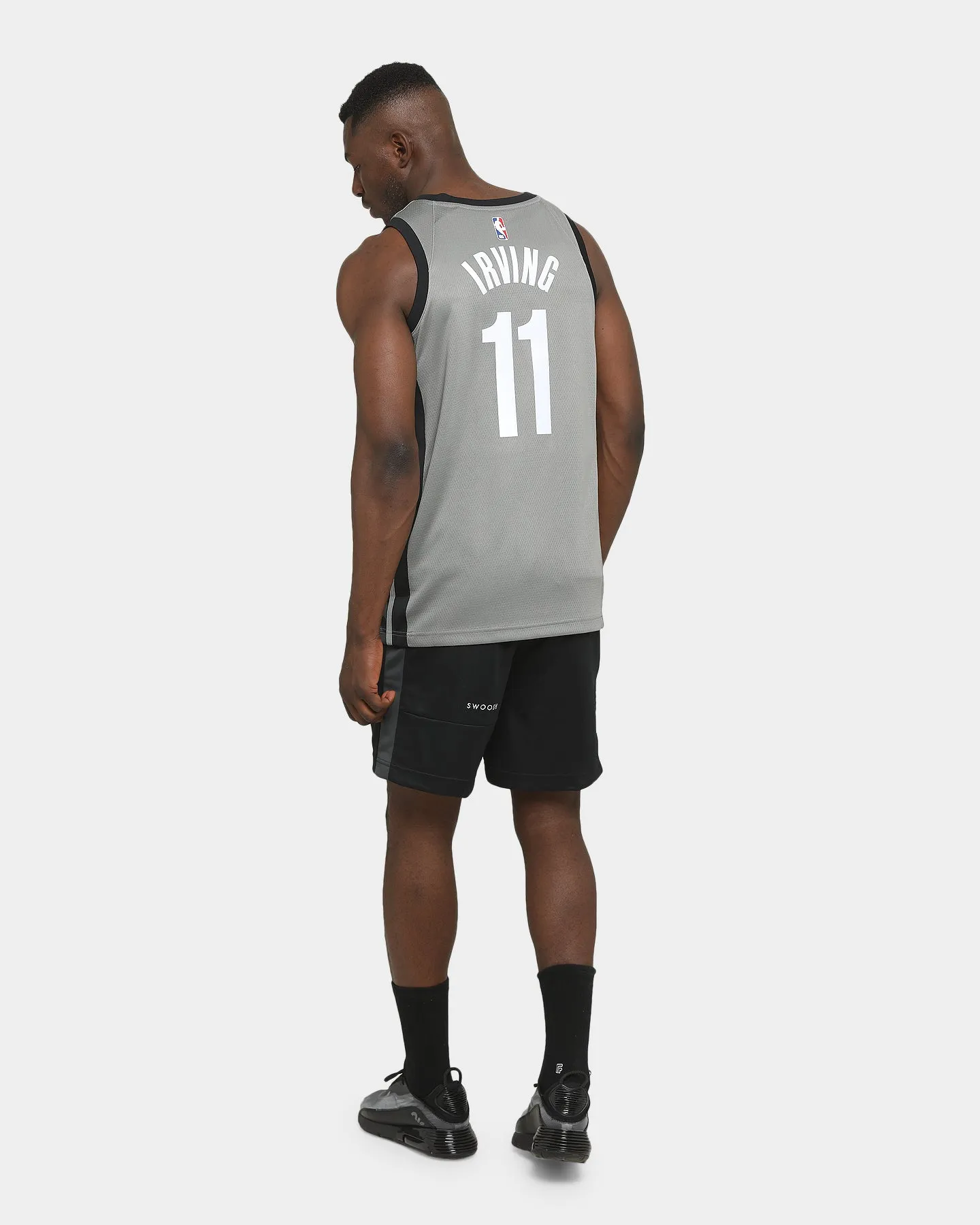 Jordan Kyrie Irving Brooklyn Nets #11 Statement Swingman Jersey Steel/Black