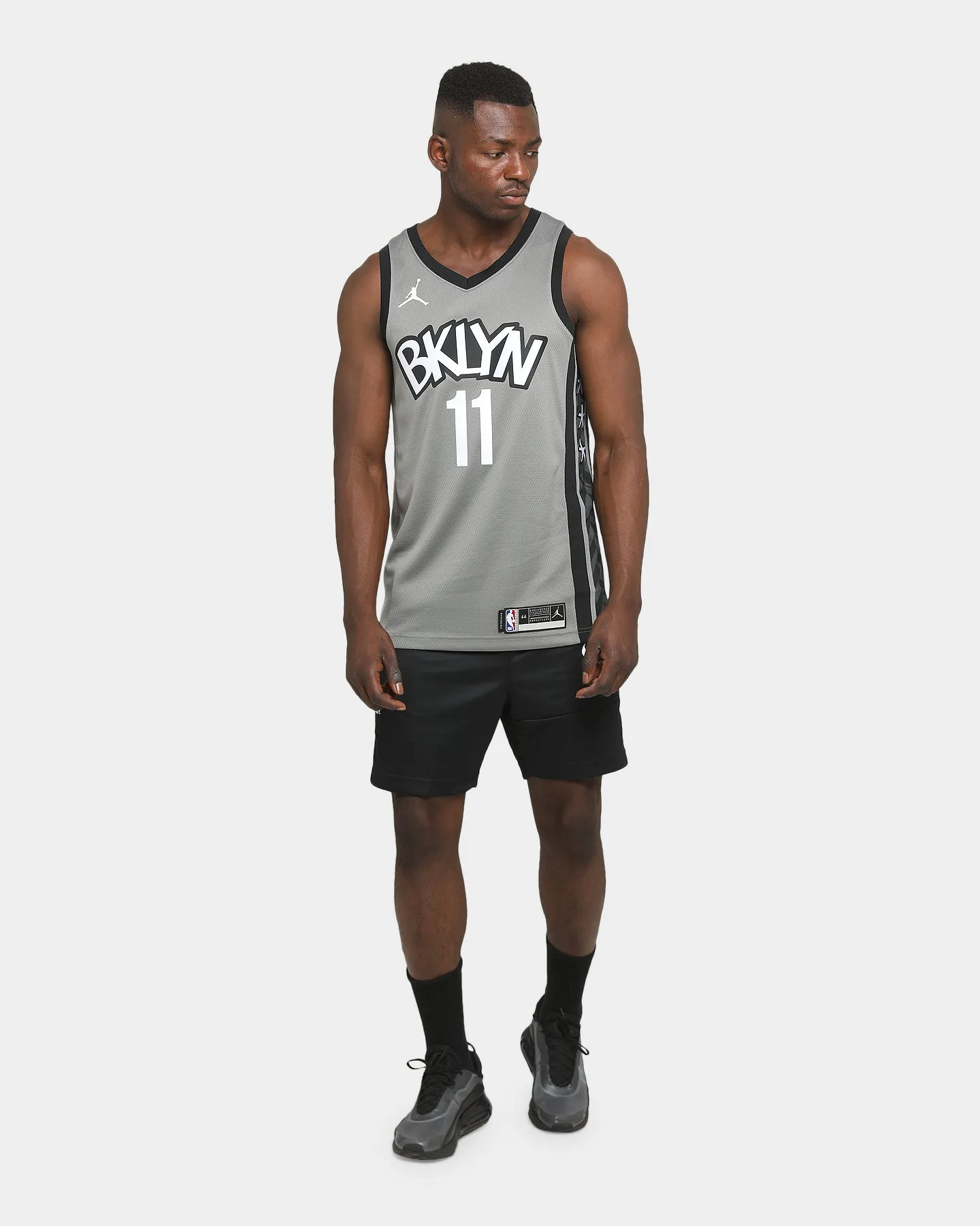 Jordan Kyrie Irving Brooklyn Nets #11 Statement Swingman Jersey Steel/Black