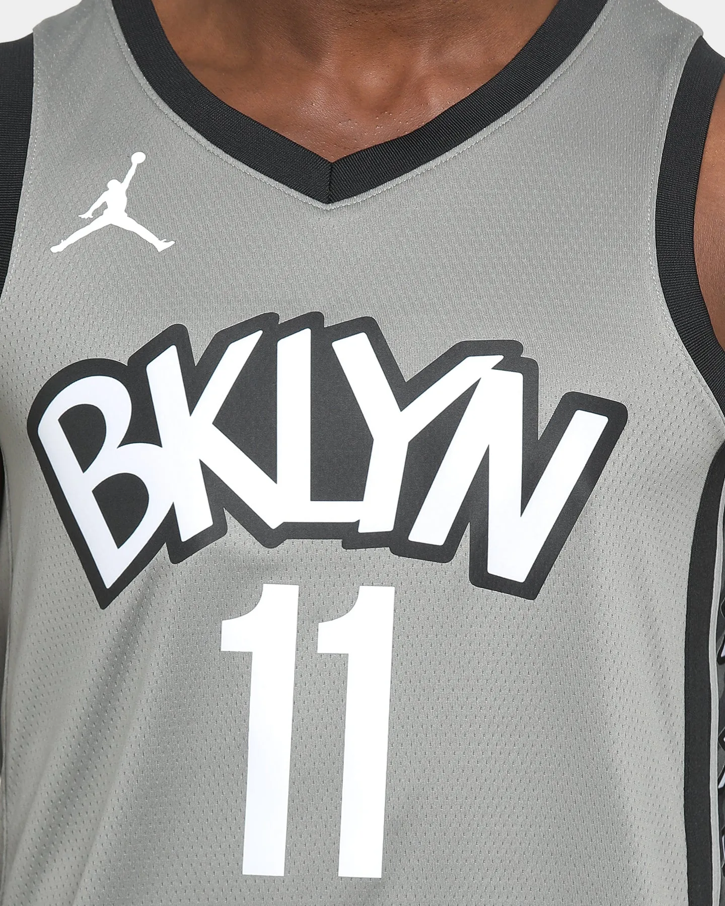 Jordan Kyrie Irving Brooklyn Nets #11 Statement Swingman Jersey Steel/Black