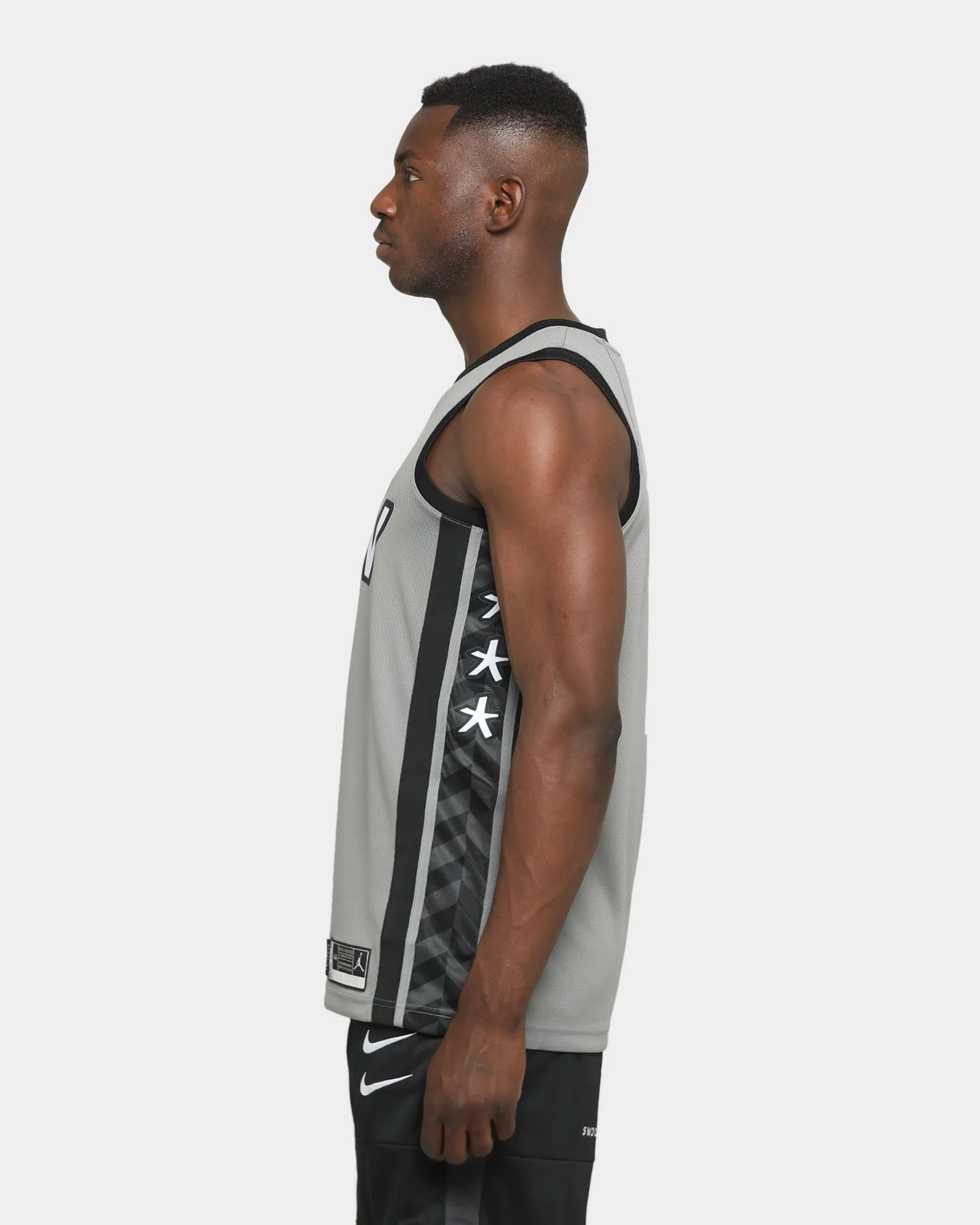 Jordan Kyrie Irving Brooklyn Nets #11 Statement Swingman Jersey Steel/Black