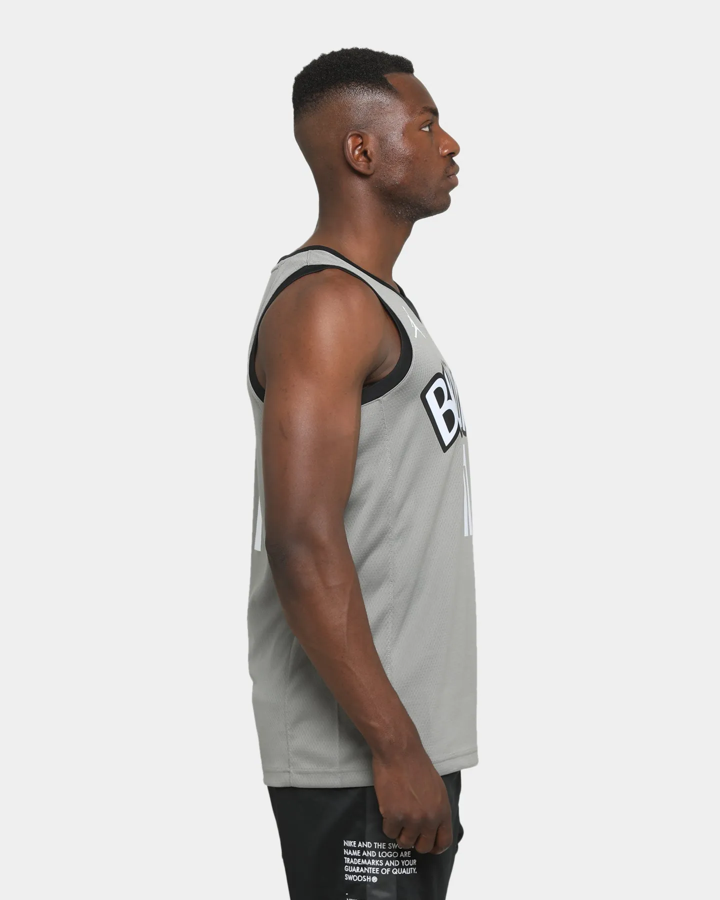 Jordan Kyrie Irving Brooklyn Nets #11 Statement Swingman Jersey Steel/Black