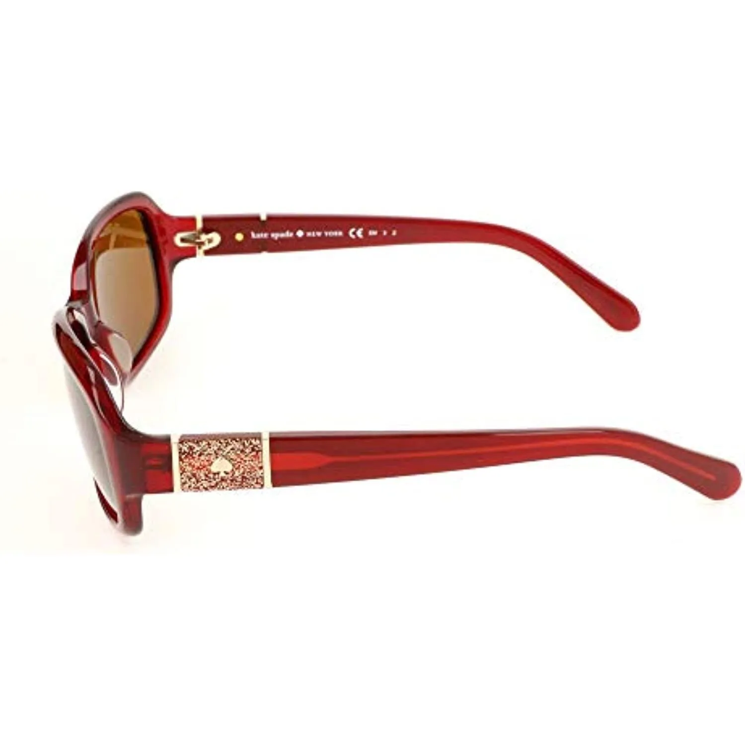 KATE SPADE Women's Milky Red Rectangle 55mm Sunglasses