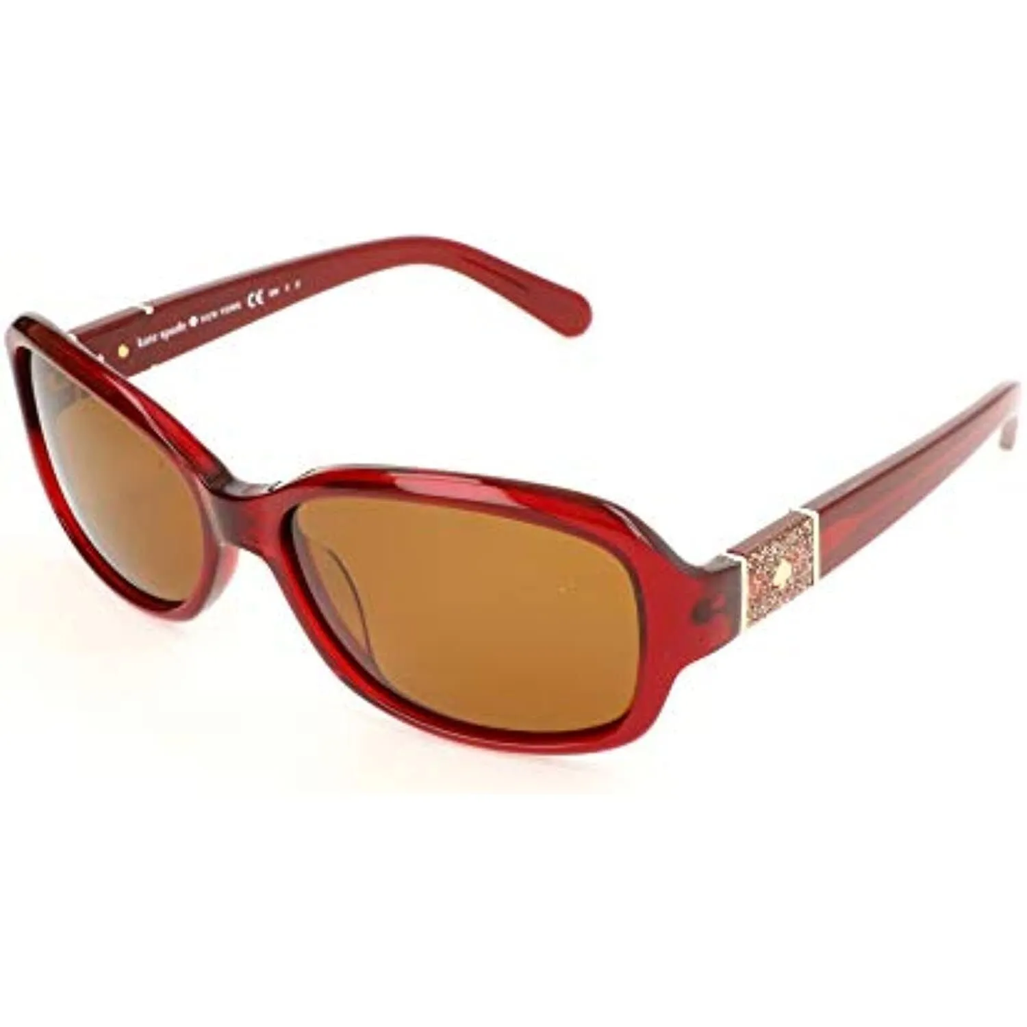 KATE SPADE Women's Milky Red Rectangle 55mm Sunglasses