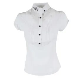 LADIES SHOW SHIRT BY CAVALLERIA TOSCANA, SHORT SLEEVES White