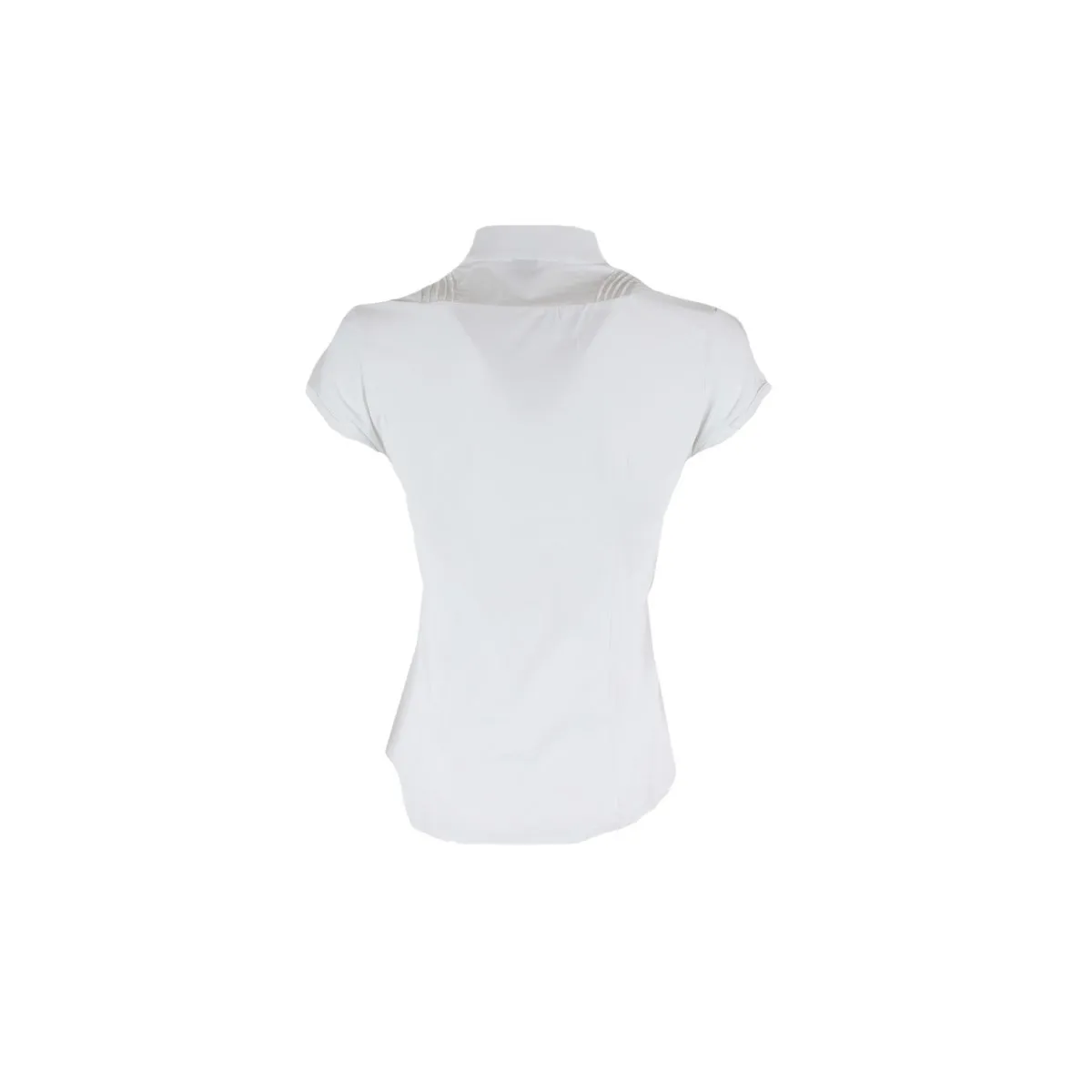 LADIES SHOW SHIRT BY CAVALLERIA TOSCANA, SHORT SLEEVES White