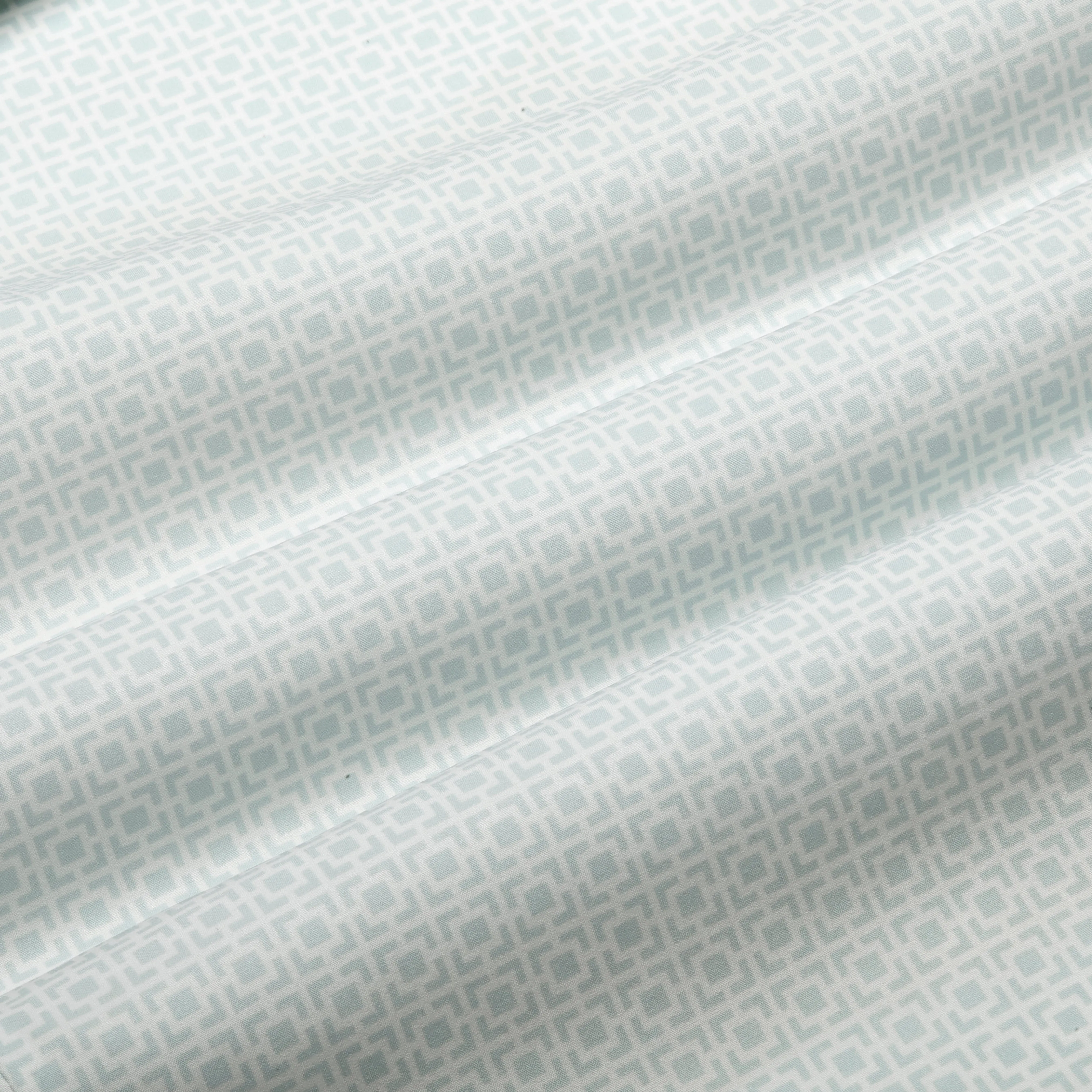 Light Blue Square Geo Print