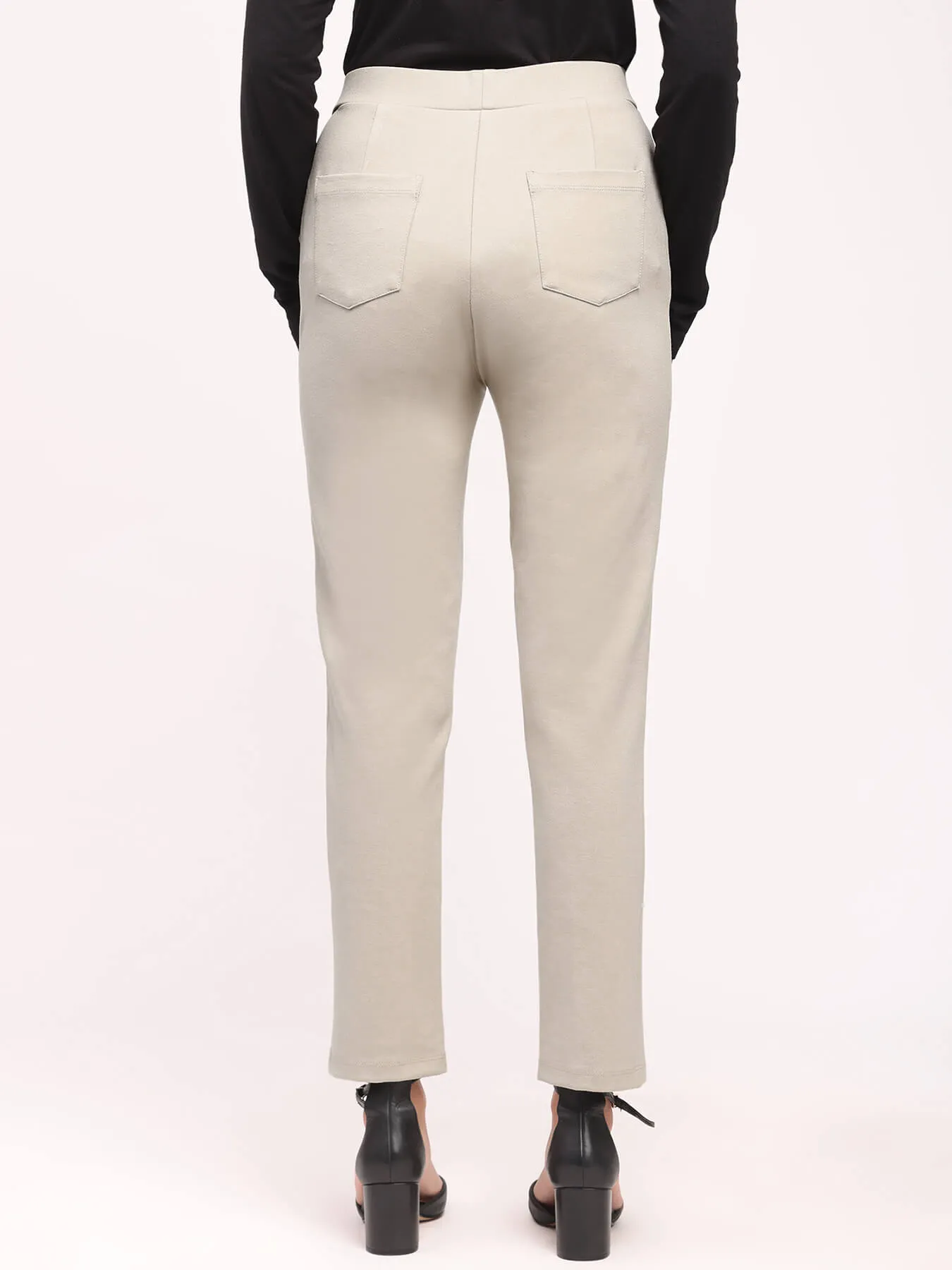 LivIn Straight Fit Pants - Ecru