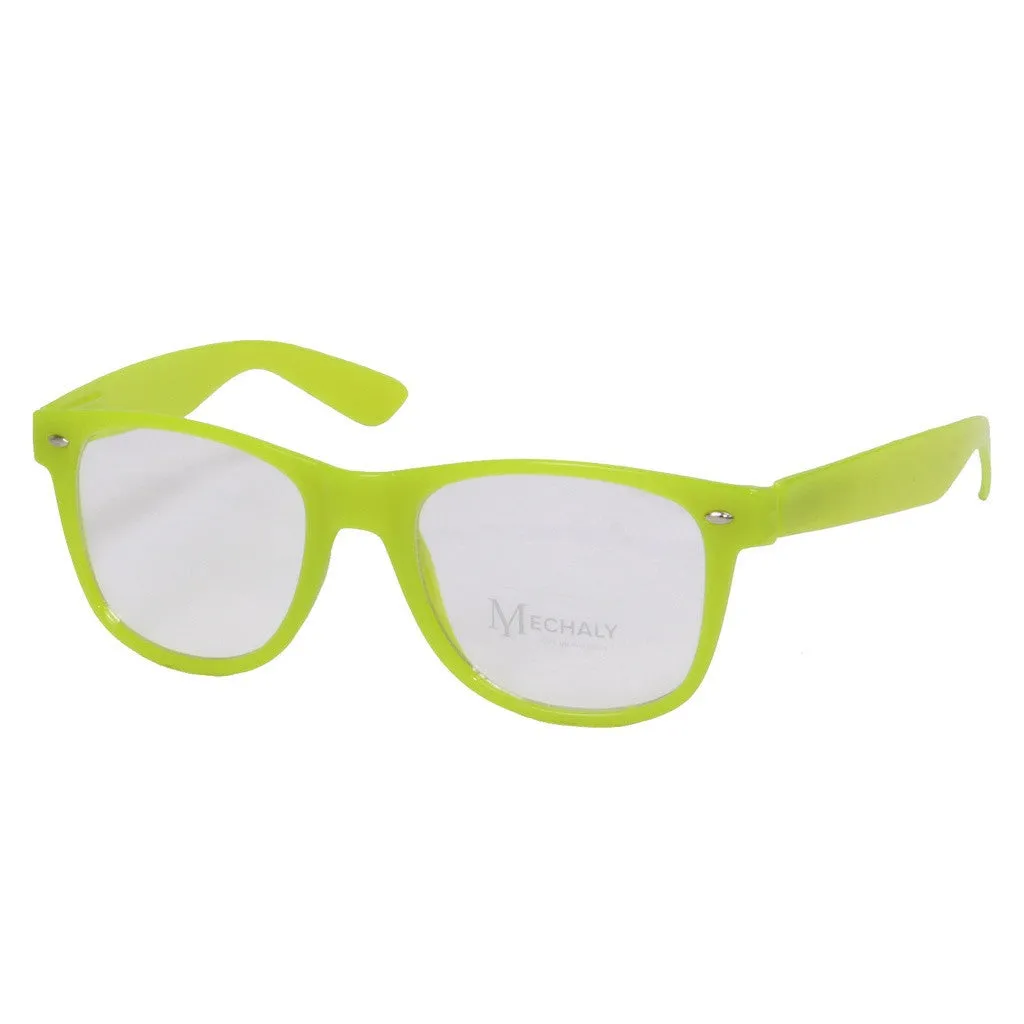 Mechaly Wayfarer Style Green Glow in the Dark Glasses