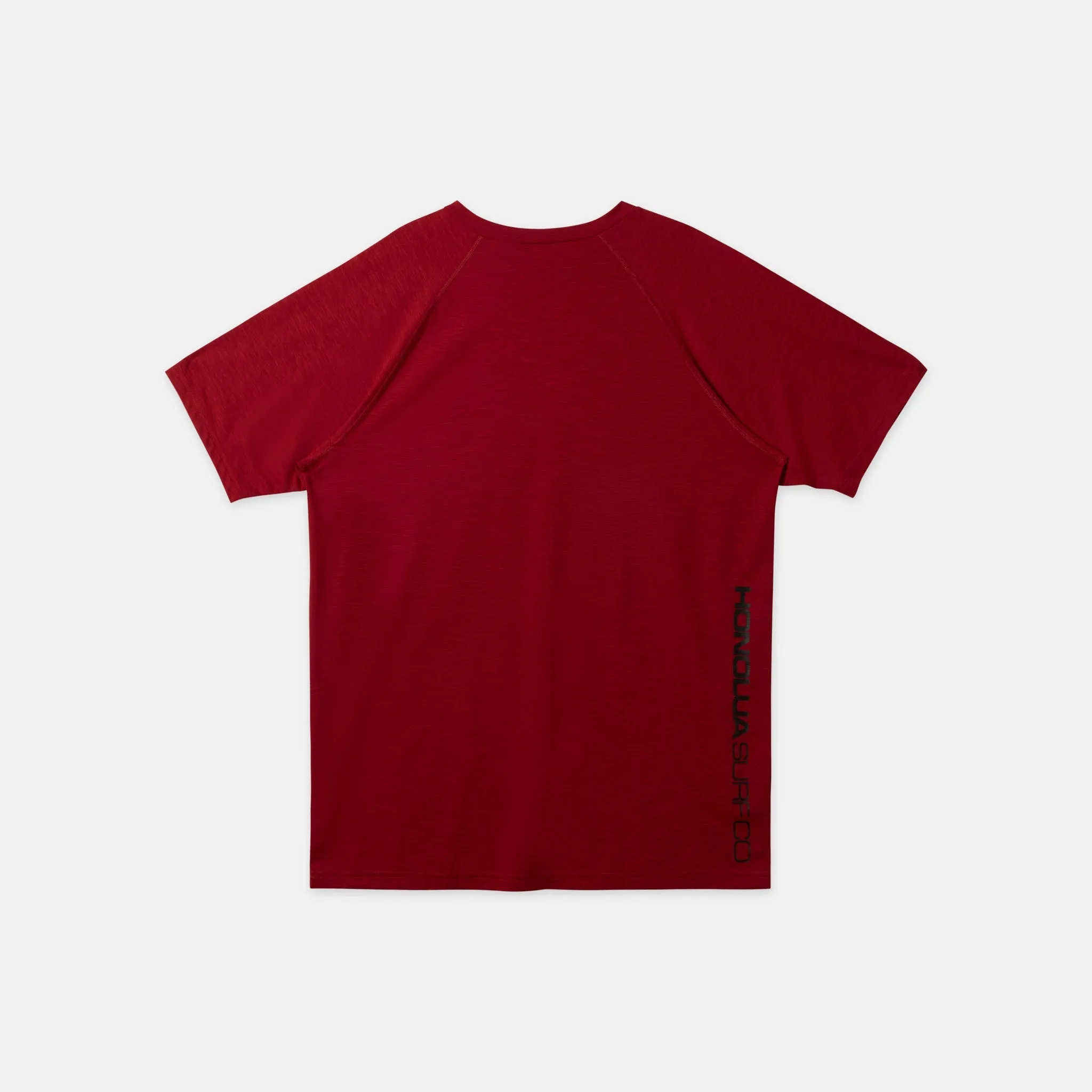 Mens Heathered Link Short Sleeve Rashguard - Red