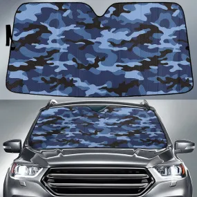 Military Leaf Dark Blue Camo Pattern Printed Car Sun Shades Cover Auto Windshield Coolspod