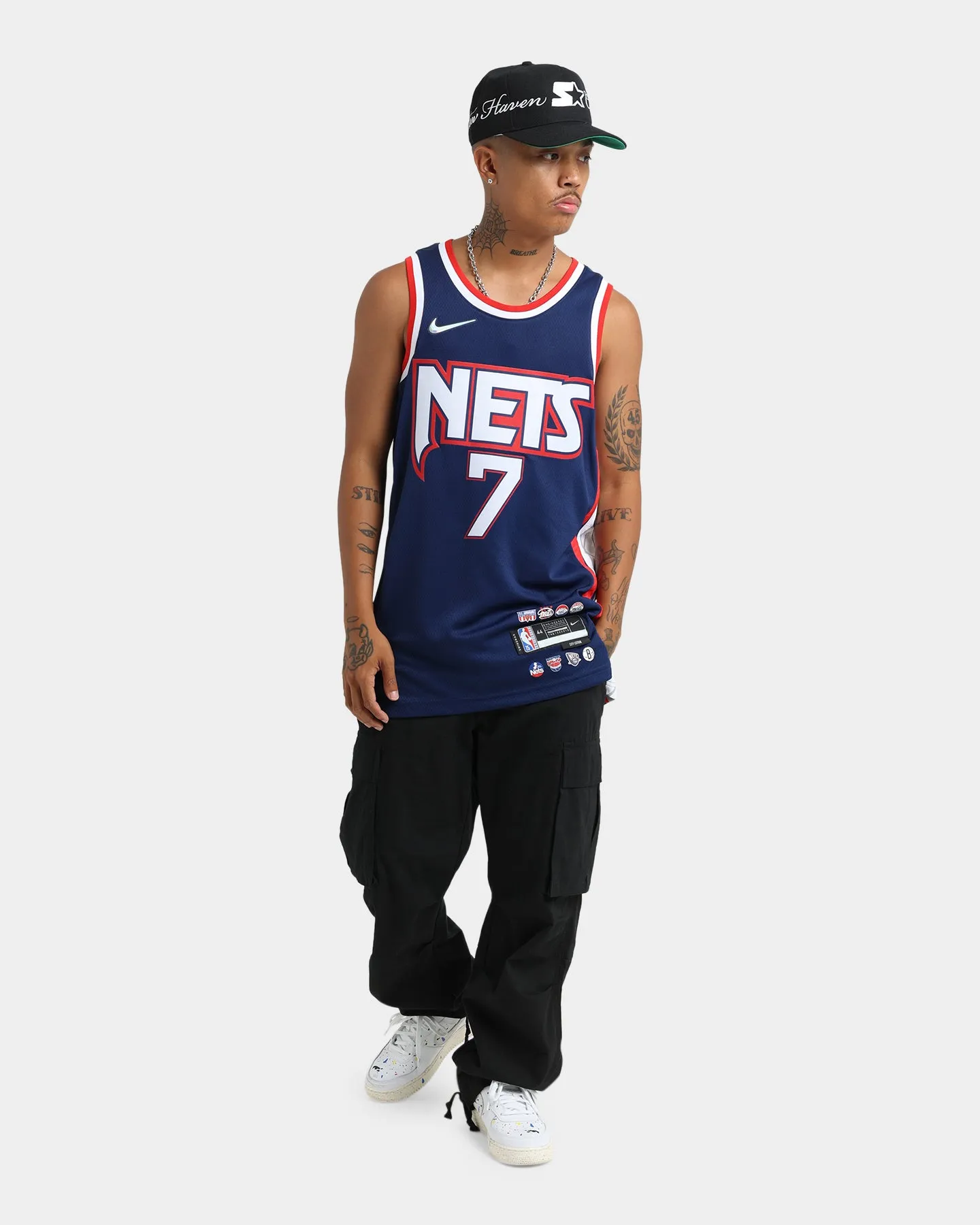 Nike Brooklyn Nets Kevin Durant #7 Mixtape Swingman Jersey Blue Void/White
