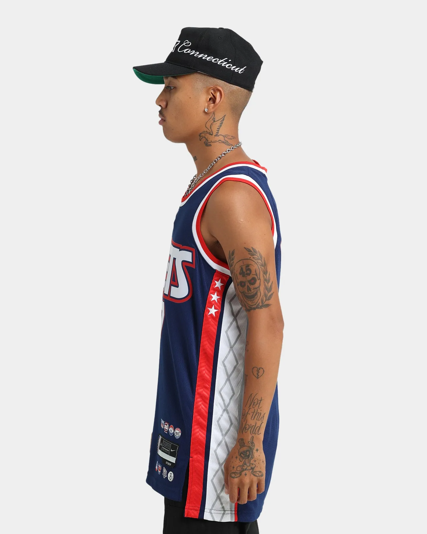 Nike Brooklyn Nets Kevin Durant #7 Mixtape Swingman Jersey Blue Void/White