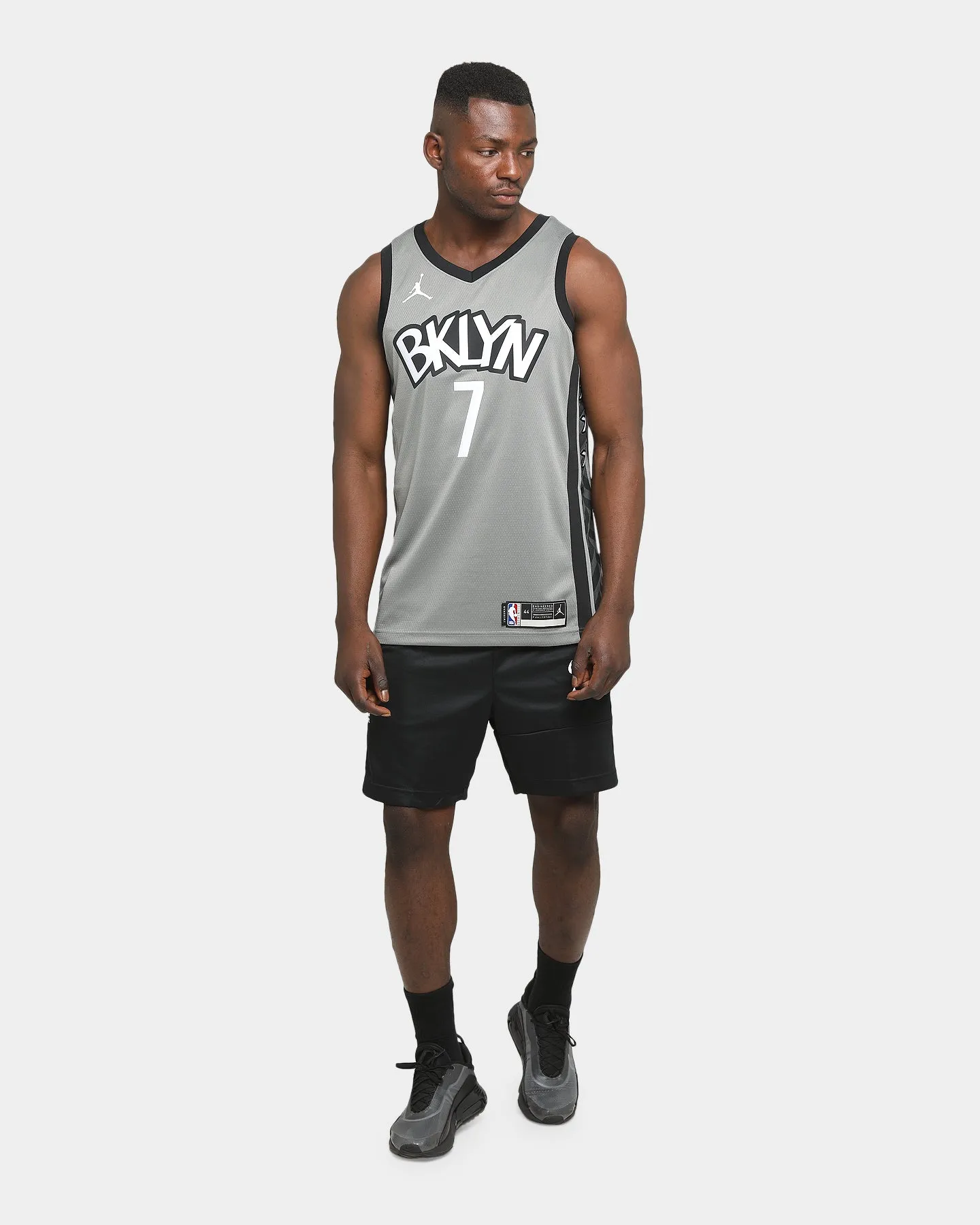 Nike Kevin Durant Brooklyn Nets #7 Statement Swingman Jersey Steel/Black