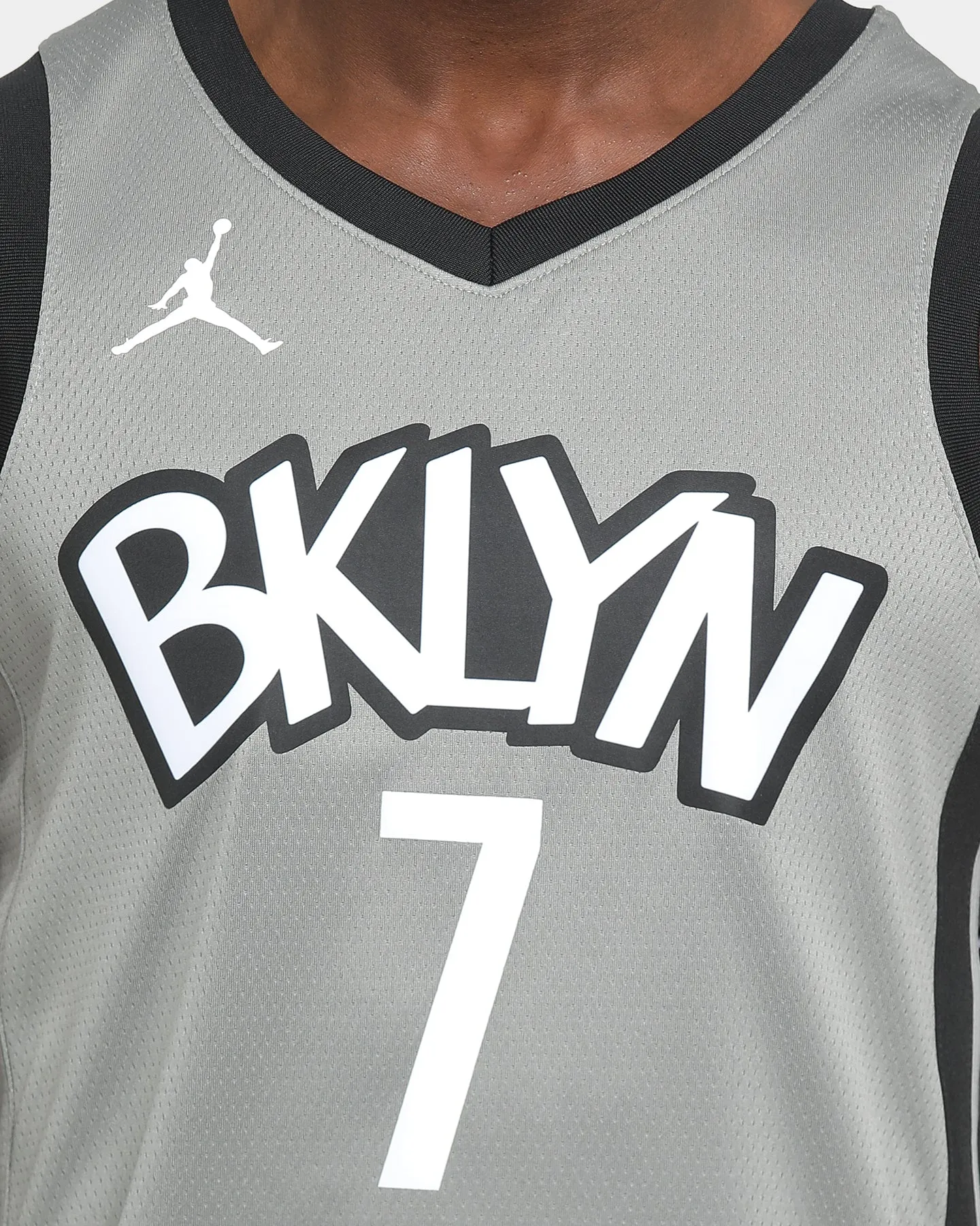 Nike Kevin Durant Brooklyn Nets #7 Statement Swingman Jersey Steel/Black