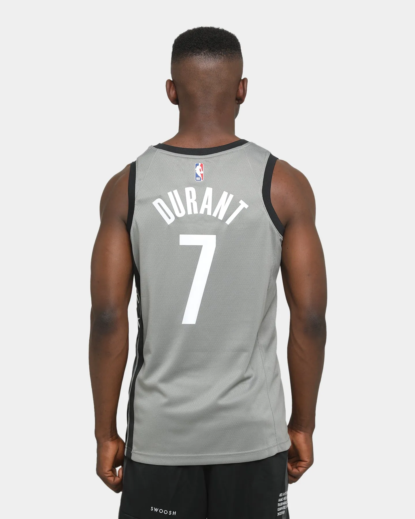 Nike Kevin Durant Brooklyn Nets #7 Statement Swingman Jersey Steel/Black