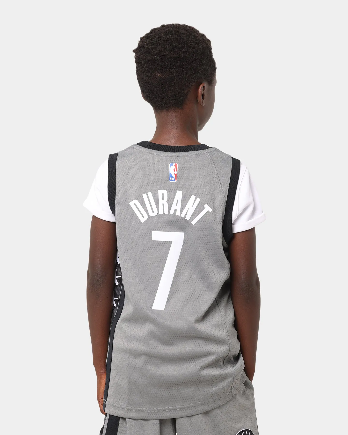 Nike Kid's Brooklyn Nets Kevin Durant #7 Statement Swingman Jersey Grey