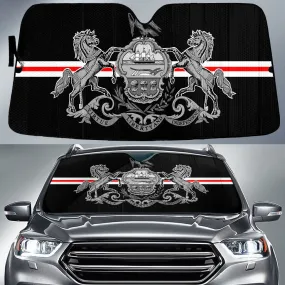 Pennsylvania State Subdued Flag Thin Red Fire Line Printed Car Sun Shades Cover Auto Windshield Coolspod