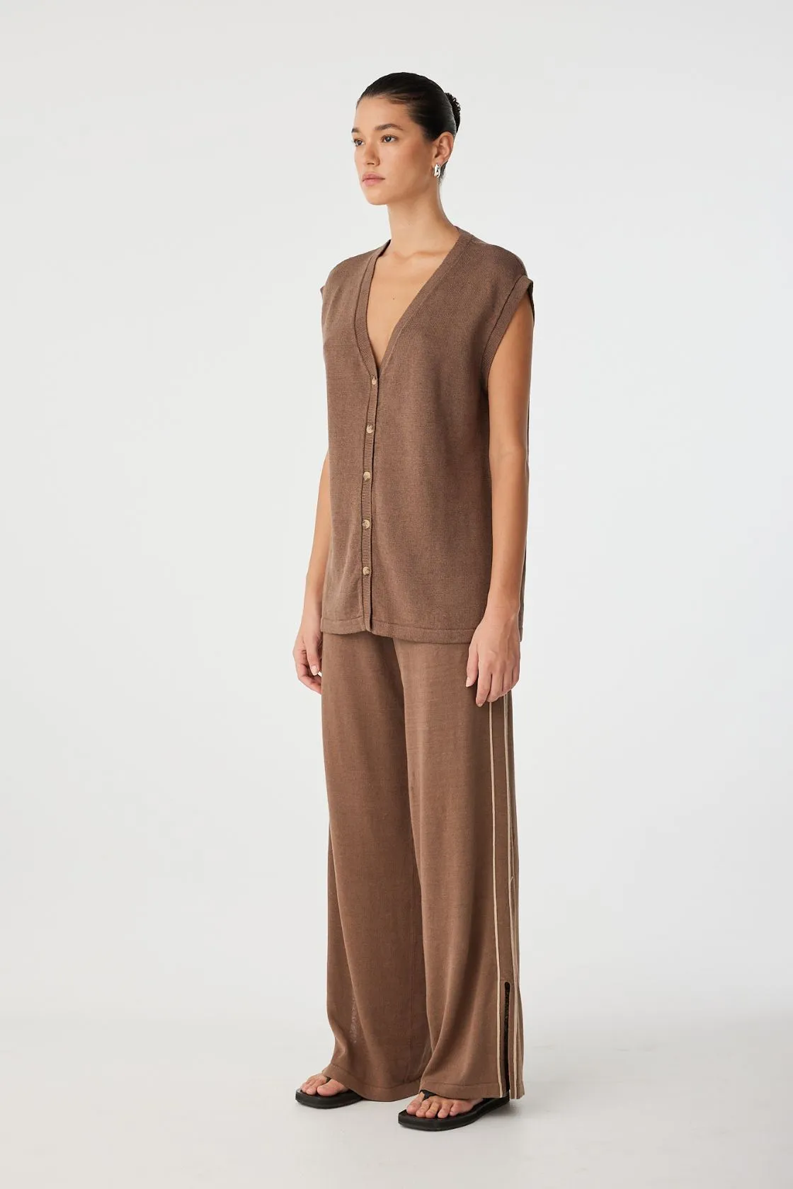 Pippa Wide-Leg Pant - Cacao