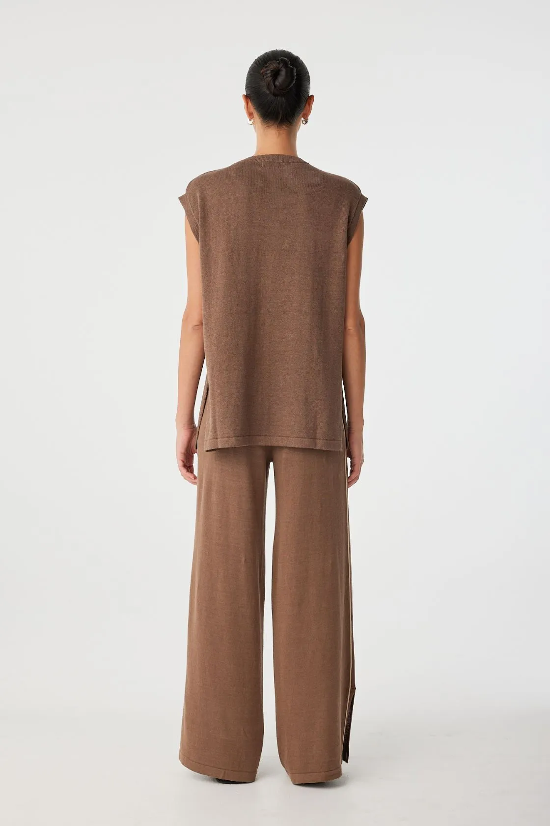 Pippa Wide-Leg Pant - Cacao