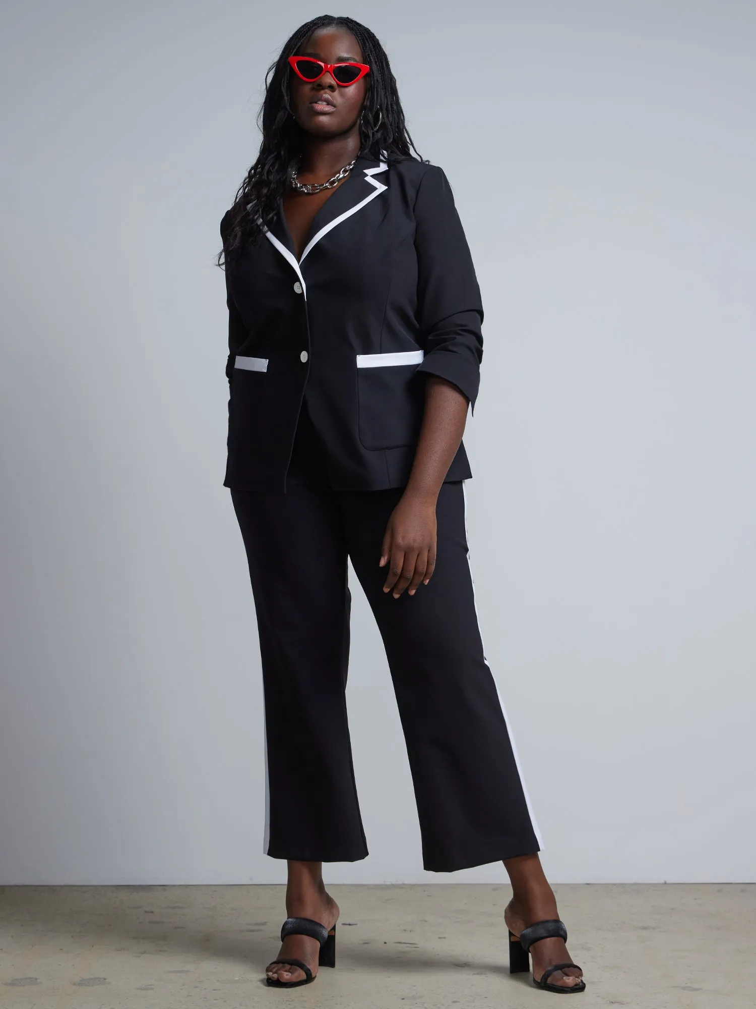 Plus High Rise Straight Leg Pants - Fit To Flatter