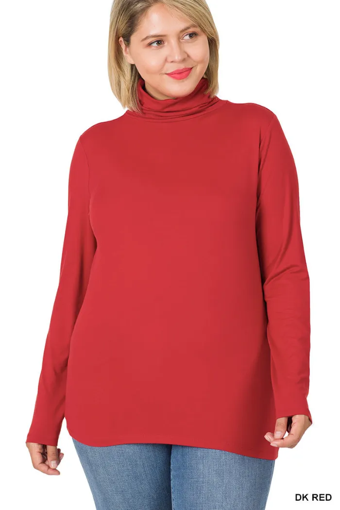 Plus Premium Microfiber Mock Neck