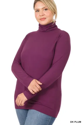 Plus Premium Microfiber Mock Neck